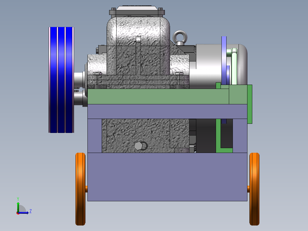 卧式钢筋切断机三维SW模型1449914==200左视图