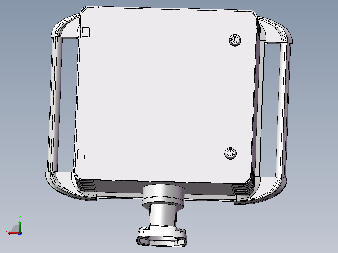 向上可旋转箱底座+控制箱后视图