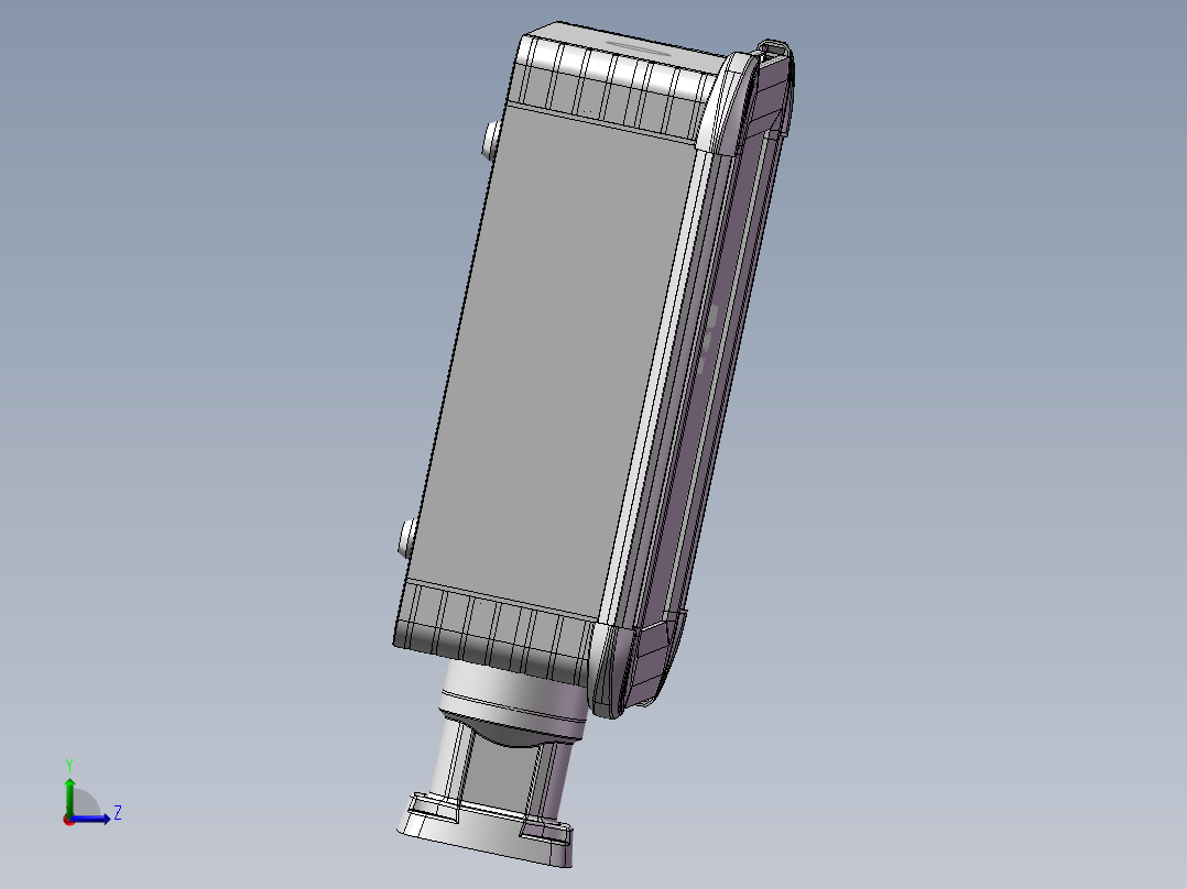 向上可旋转箱底座+控制箱左视图