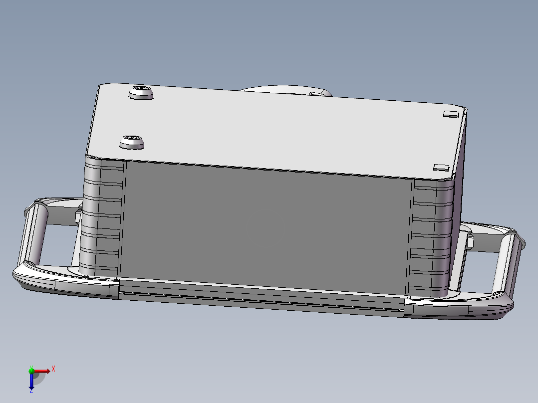 向上可旋转箱底座+控制箱俯视图