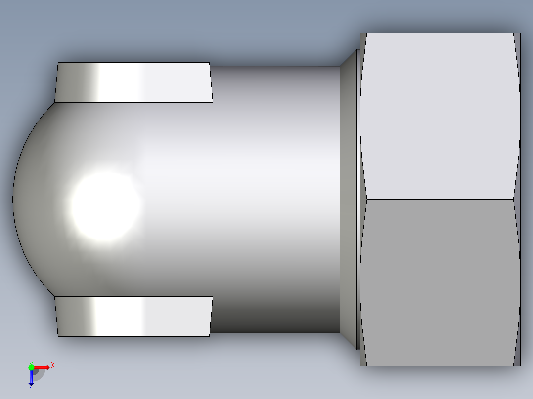 卡套式工业通用硬管接头EO_Weld_elbown_WAS35ZL俯视图