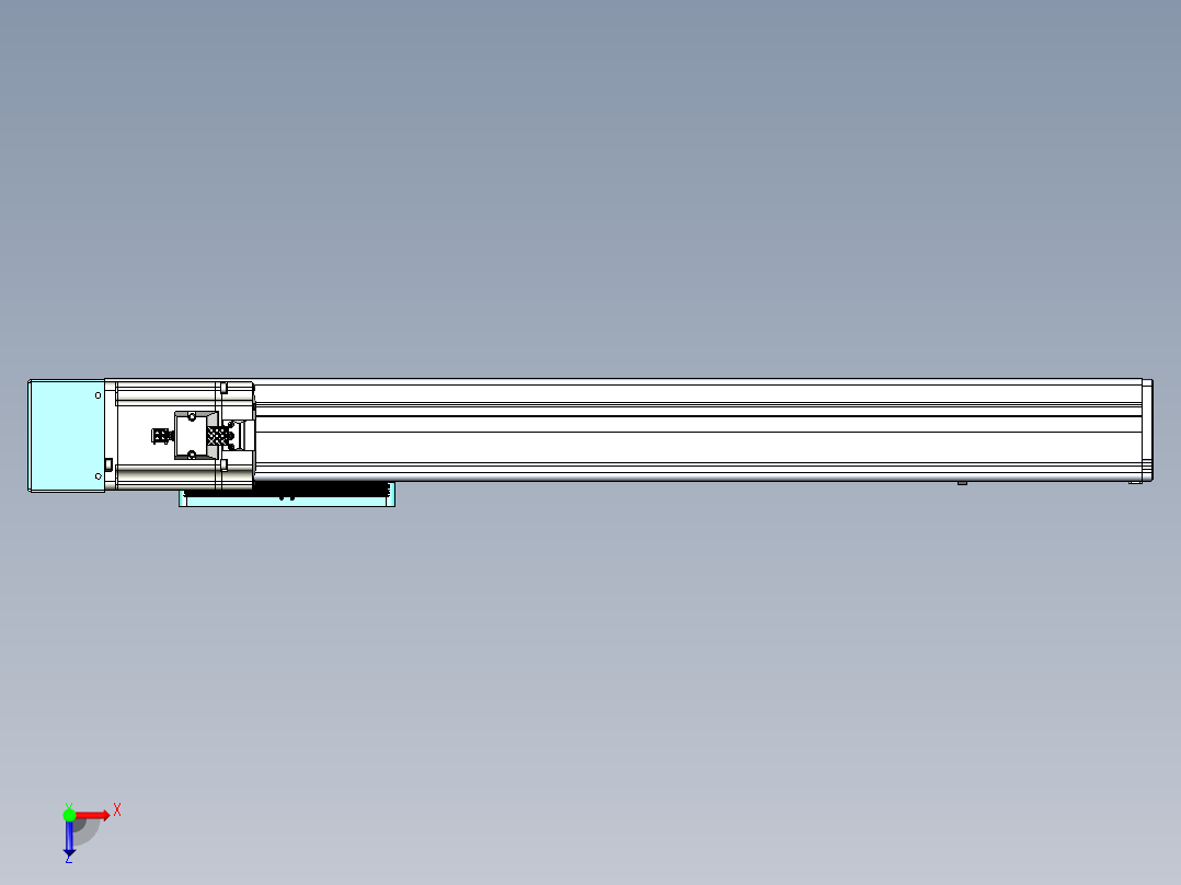 威洛博VC丝杆传动-无尘环境VC14-Lxx-C-S500-BR-ZP75-C3俯视图