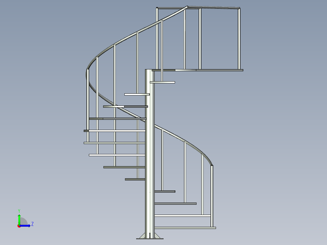 螺旋楼梯高度2500毫米左视图