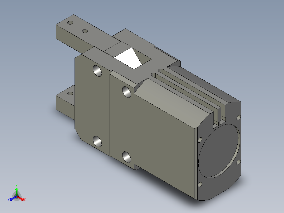 普通气爪PH05-50正等轴测图