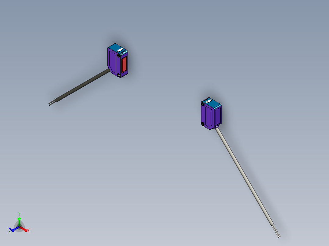 光电_激光传感器03）经济对射型_LS201_211_TS_3D正等轴测图