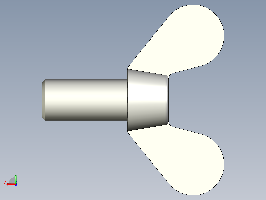 带耳螺钉-DIN_316_Wing_screws_24x3x50-41-37.5_110_9.4_56.5_24.stp后视图