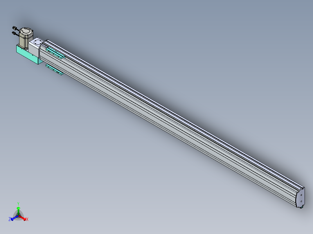威洛博VBF同步带传动一般环境VBF14-L45-S2050-BL-ZP75-C3正等轴测图