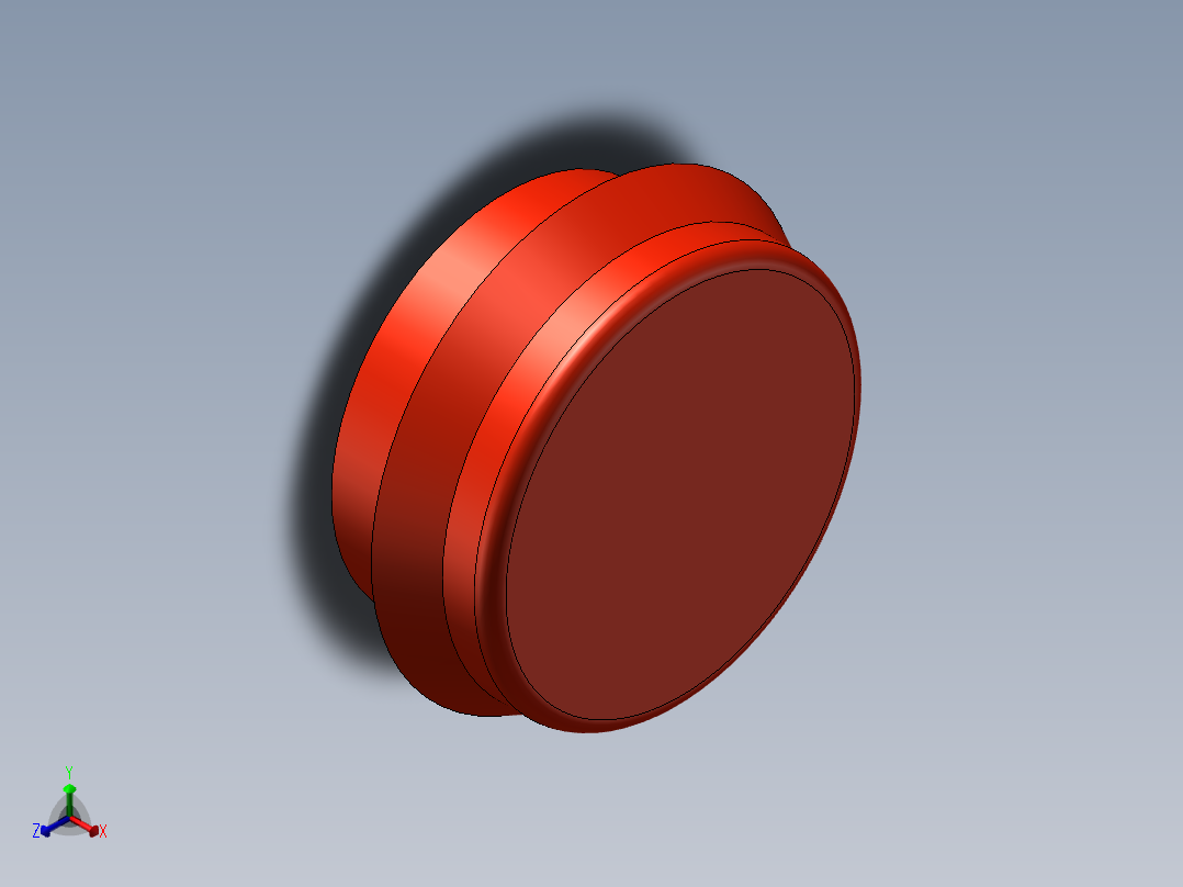 急停开关按键正等轴测图