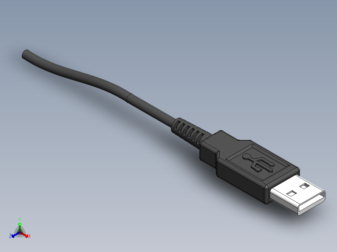 usb插头4正等轴测图