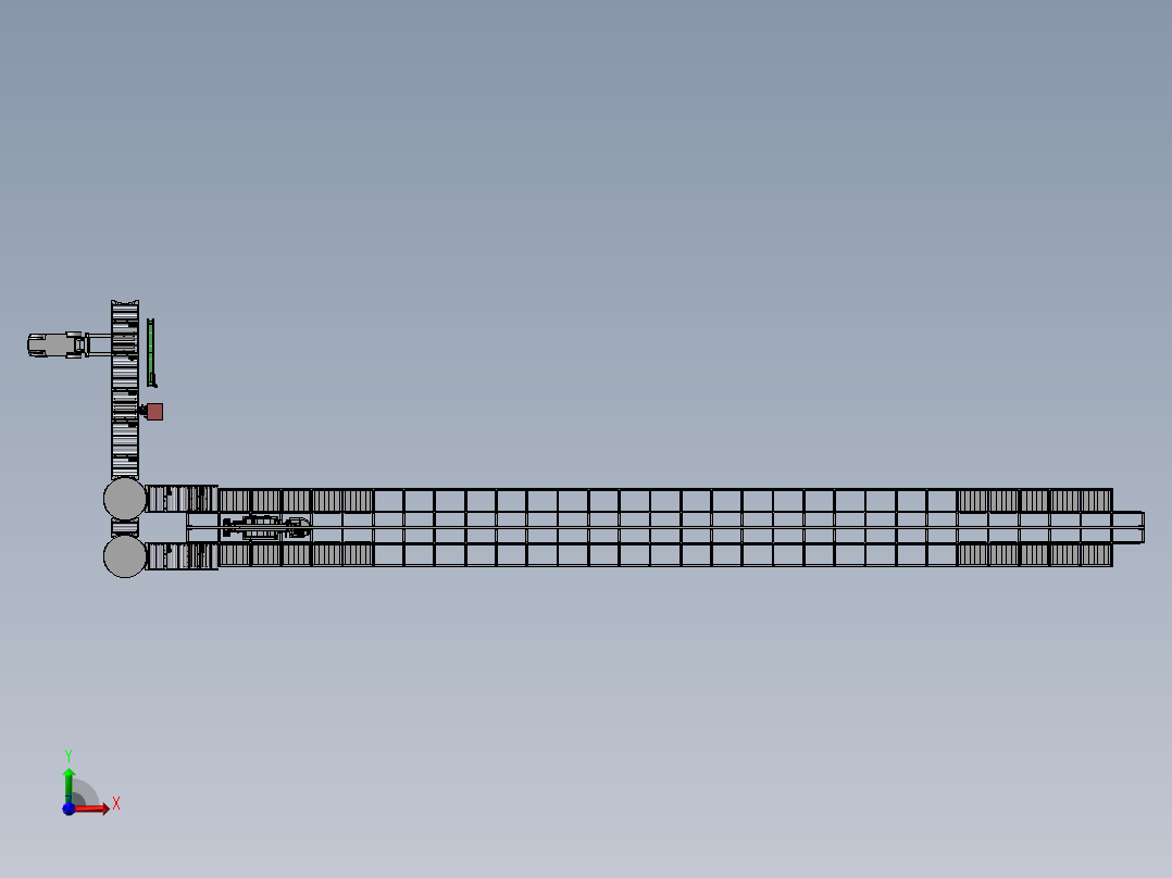 安川MH110机器人自动化码垛智能立体仓库sw16前视图