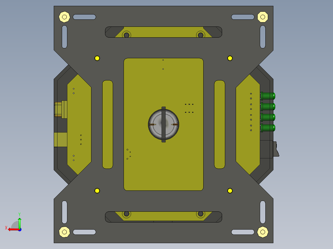 无人机机载降落伞装配图后视图