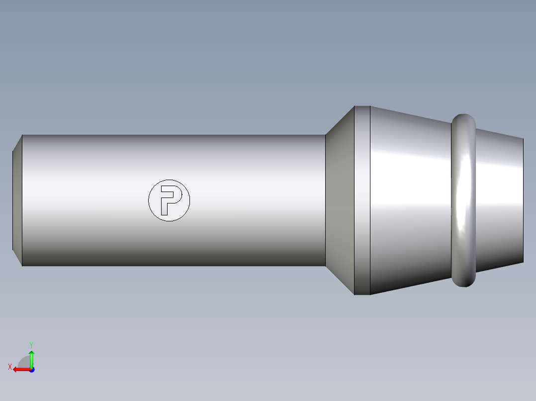 卡套式工业通用硬管接头EO_Schweisskegel_SKA08X2后视图