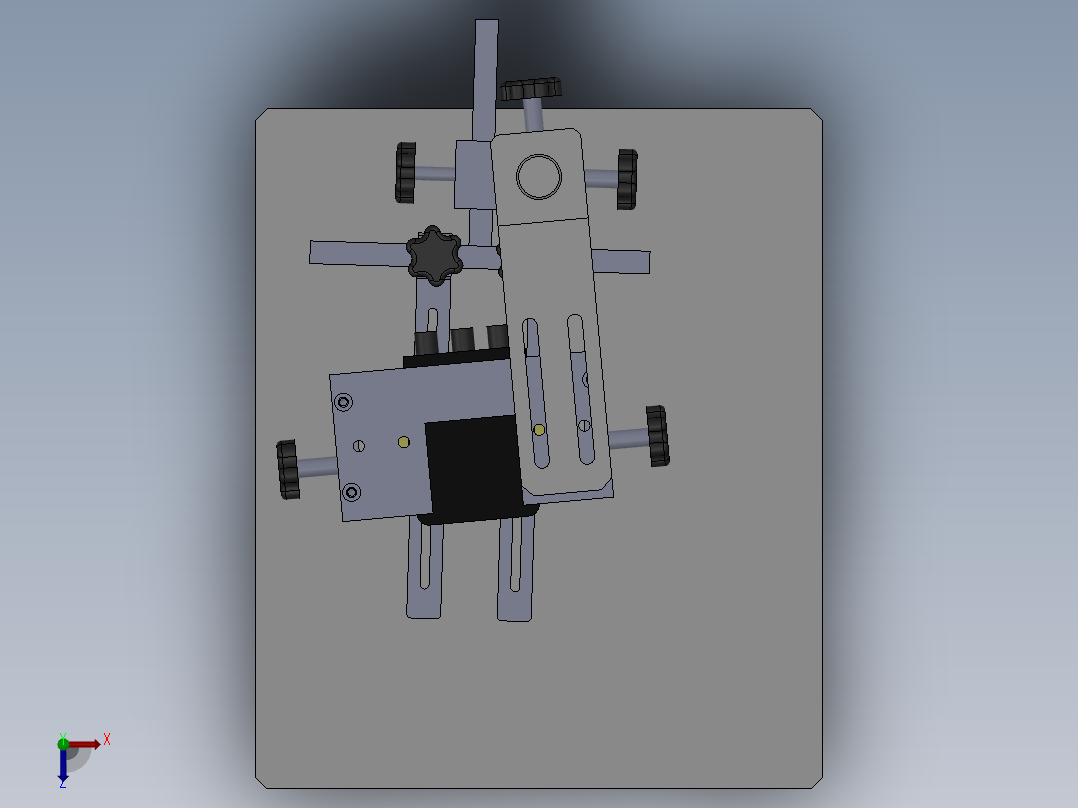 机器视觉实验支架16俯视图