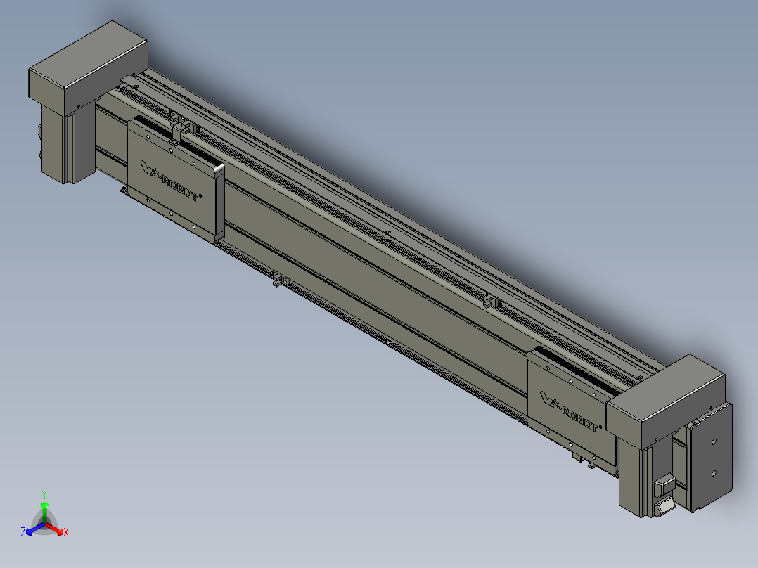 威洛博双电机滑台-VBC14S2-L50-S550-BU-P40-C6正等轴测图