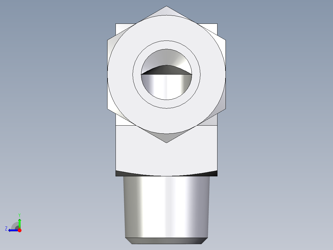 卡套式工业通用硬管接头EO_Male_stud_elbow_WE08LLRCF右视图