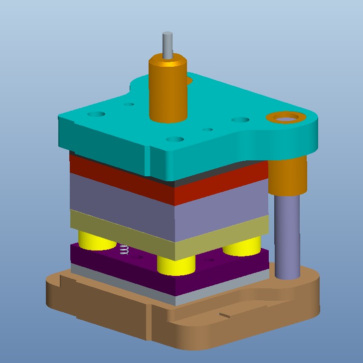 导电片落料冲孔复合模设计含三维图+CAD+说明书