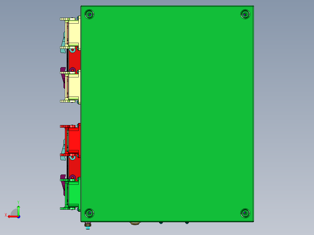 电子开关按键面板后视图