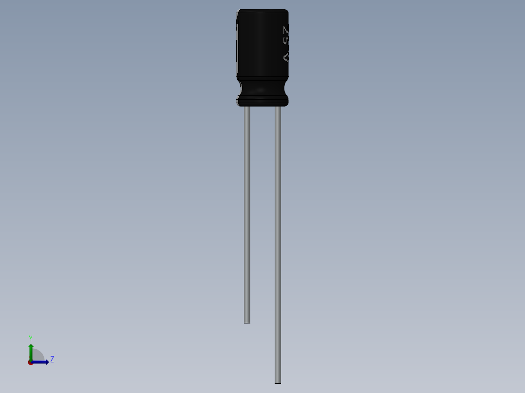 电容器 二极管 电阻器-Capacitor 10uF-25V左视图