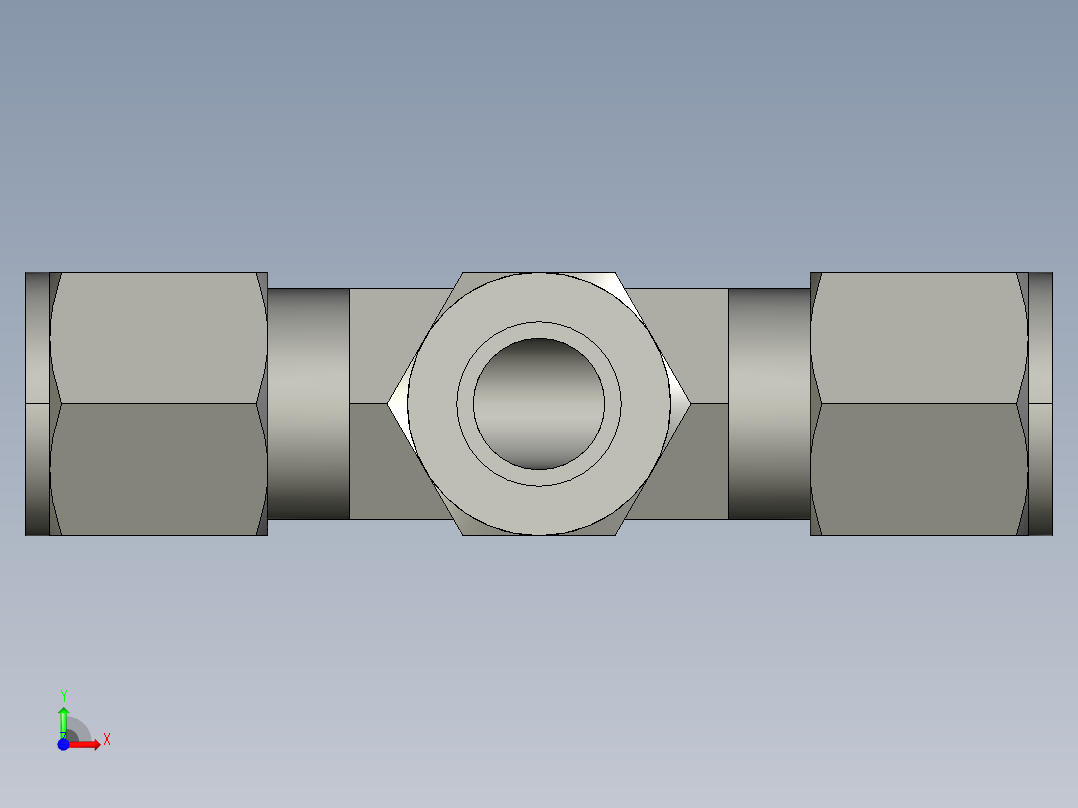 卡套式工业通用硬管接头10_jbu-s前视图