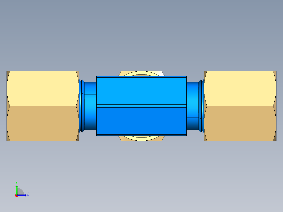 管件接头、螺纹接头、三通(95)左视图