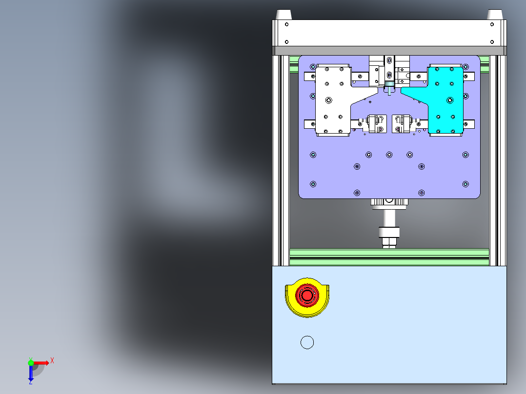 自动折弯压合机（sw16可编辑+工程图+bom）俯视图