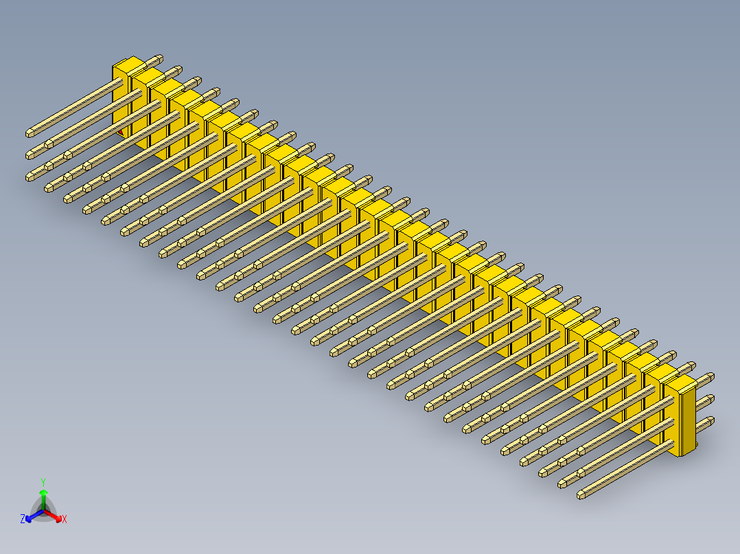 彩色公头100mil（2.54mm）系列-DS1021_yellow_3x30p_100mil_Type5_rev1.0