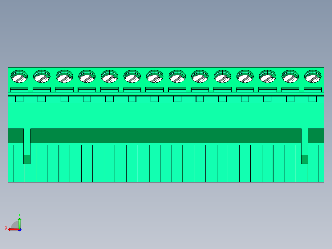 DEGSON 2EDG 系列 5.0mm 可插拔接线端子组-2EDGKL-5.0-14P-14-00AH后视图