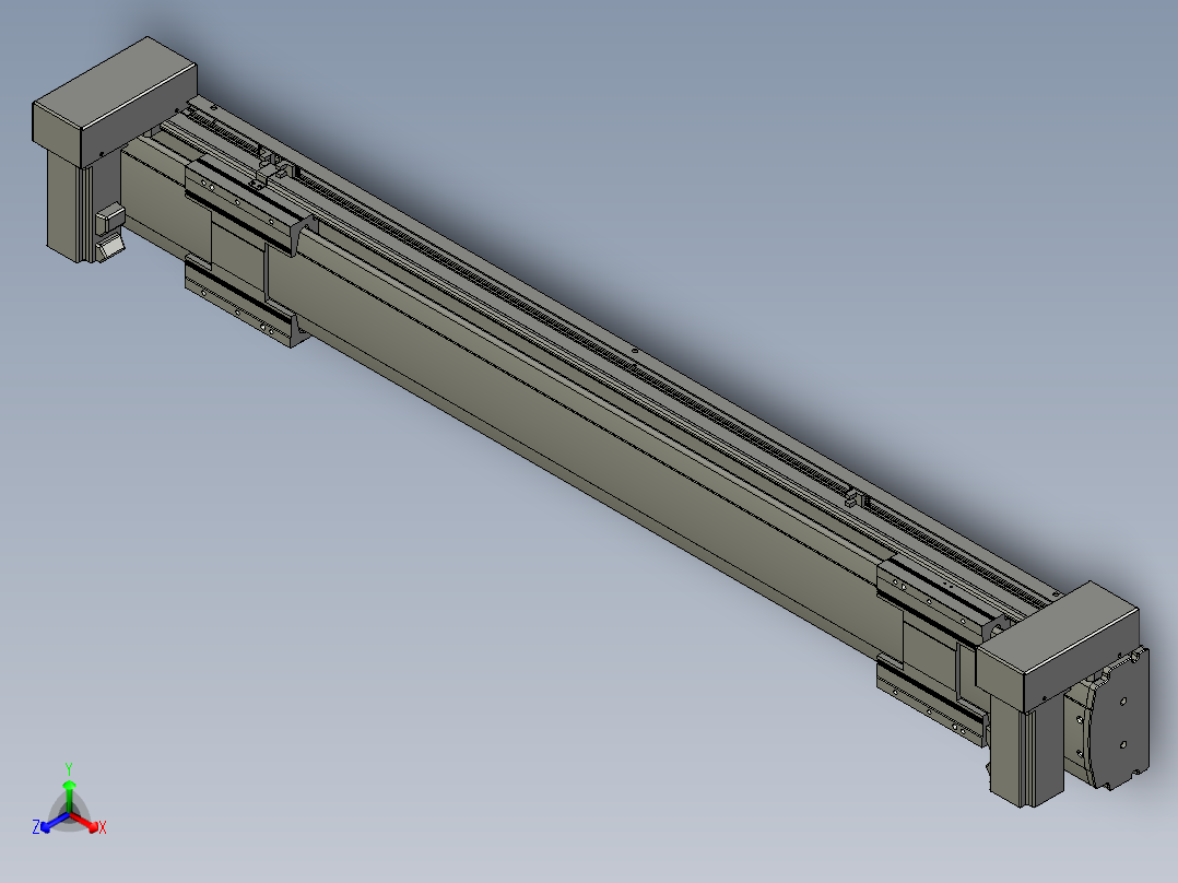 威洛博双电机滑台-VBF14S2-L50-S750-BU-P40-C6正等轴测图