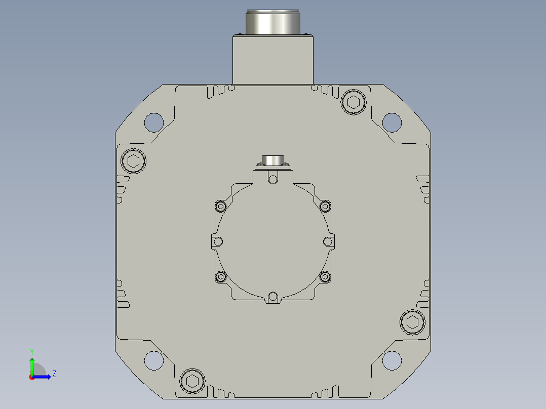 4500W MFME伺服马达左视图