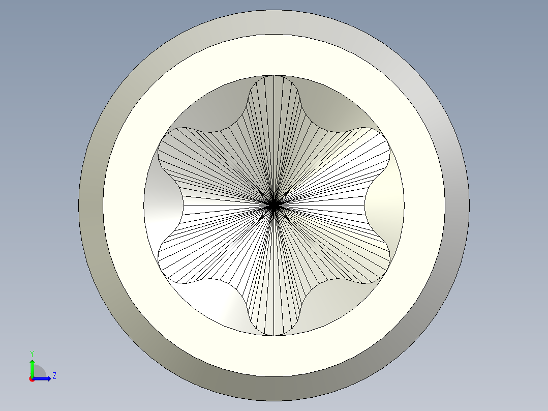螺钉-Hexalobular_socket_screw-M6-25-10-9-9-6-C0.56.stp左视图