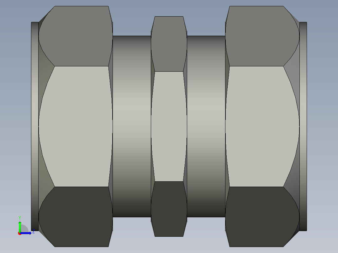 卡套式工业通用硬管接头32_hbu-s左视图