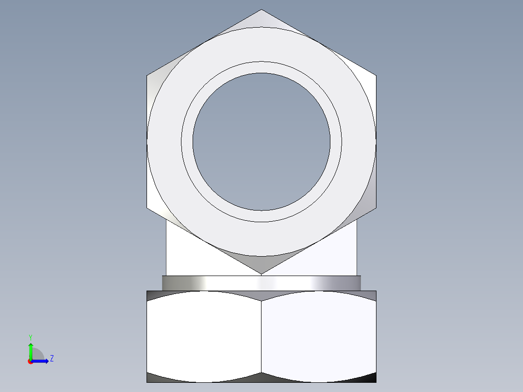 卡套式工业通用硬管接头EO_Union_tee_T42LCF左视图