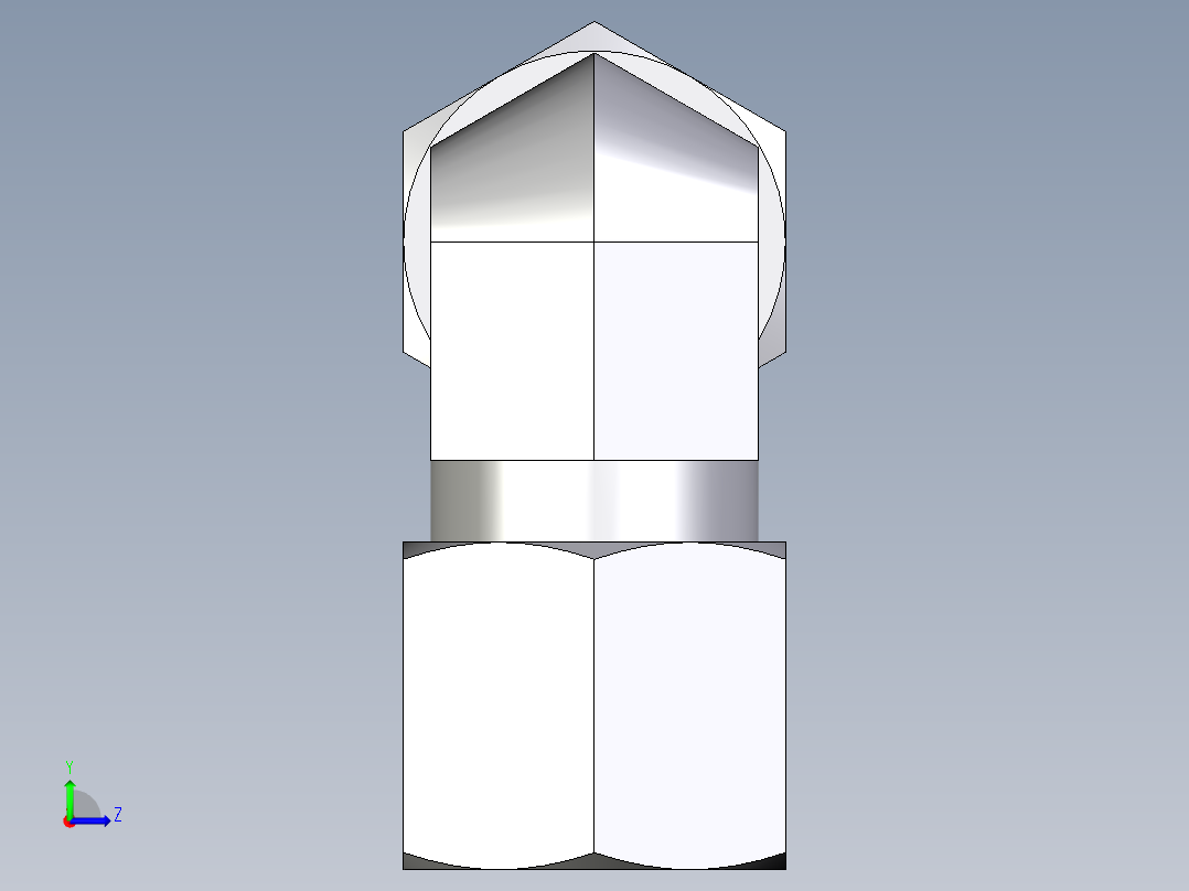 卡套式工业通用硬管接头EO_Union_elbow_W08LL71左视图