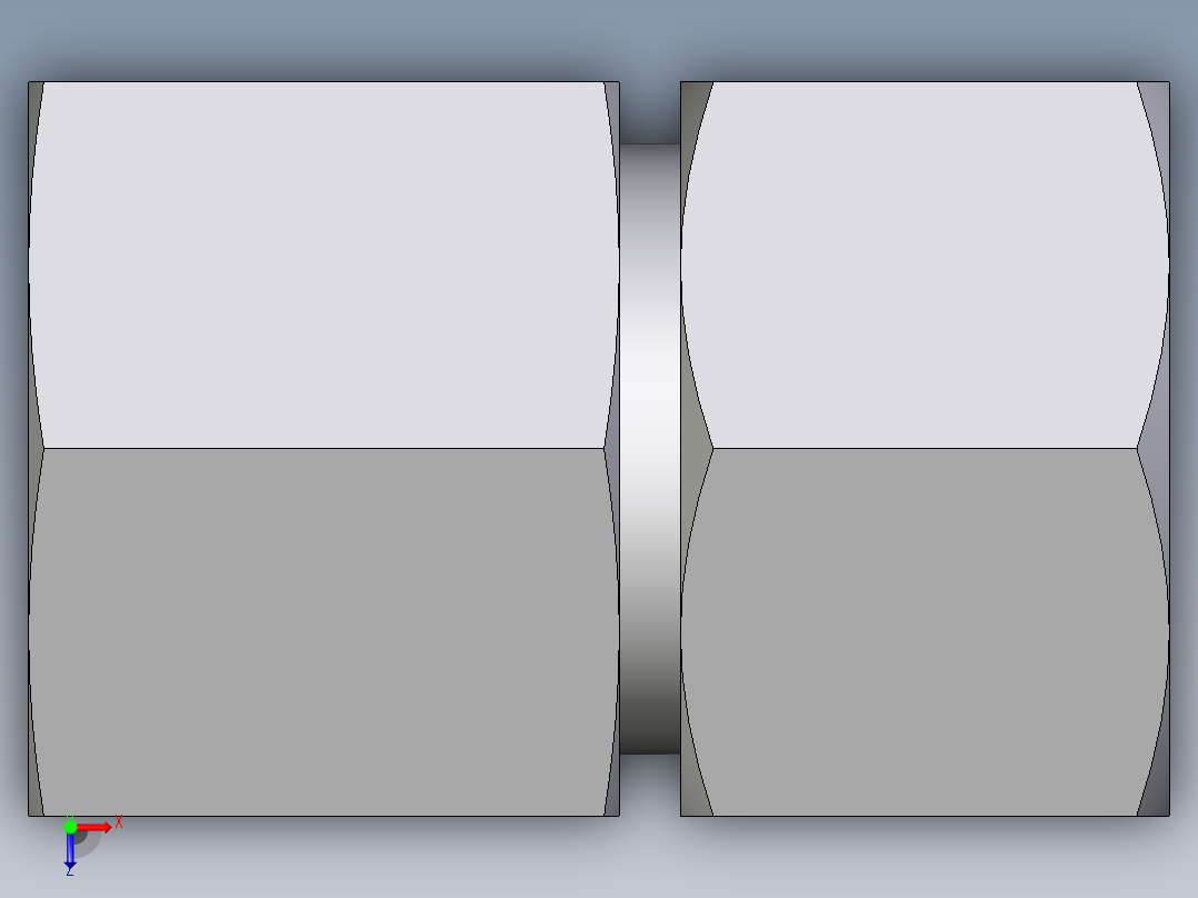卡套式工业通用硬管接头EO_Swivel_connector_GAI20SMCF俯视图