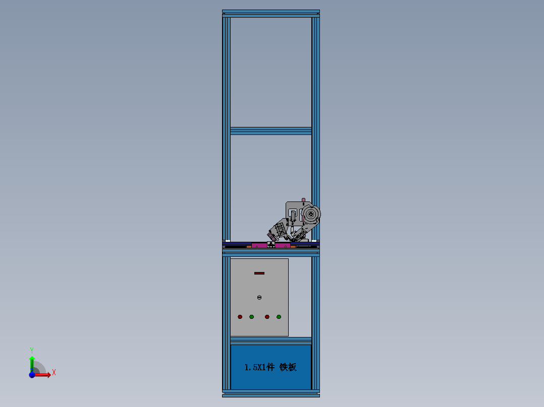 贴双面胶工装（sw18可编辑+cad+bom）主视图