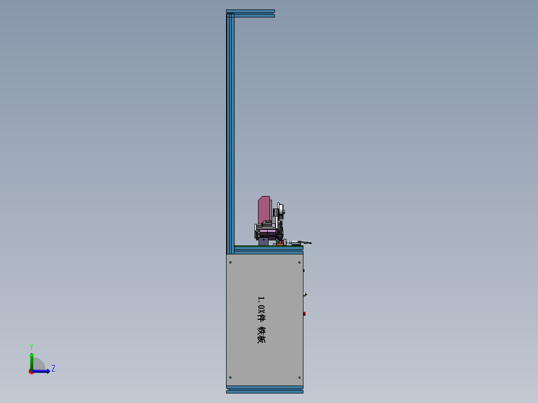 贴双面胶工装（sw18可编辑+cad+bom）左视图