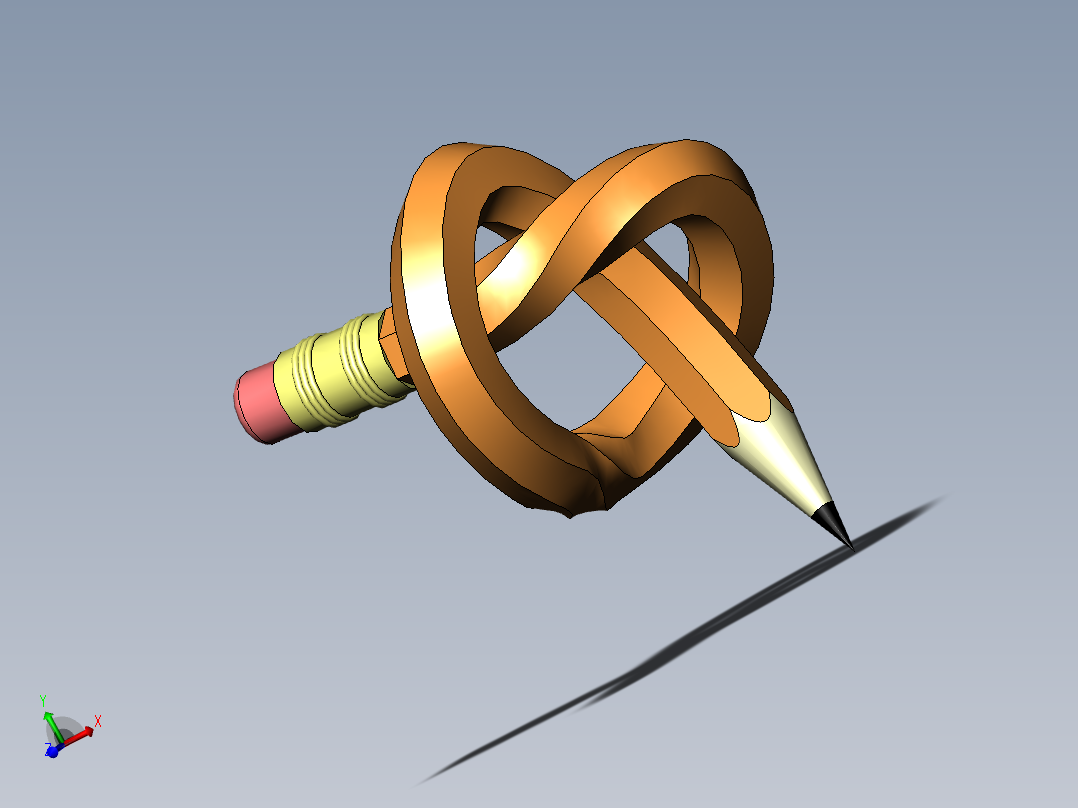 <span style='color: red'>弯曲</span>的铅笔