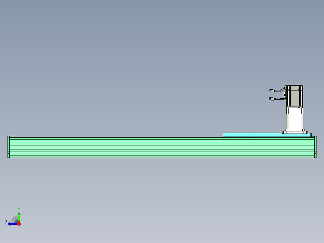 东锦齿条传动DH270G-L167-S1000-BU-减速机+750W右视图