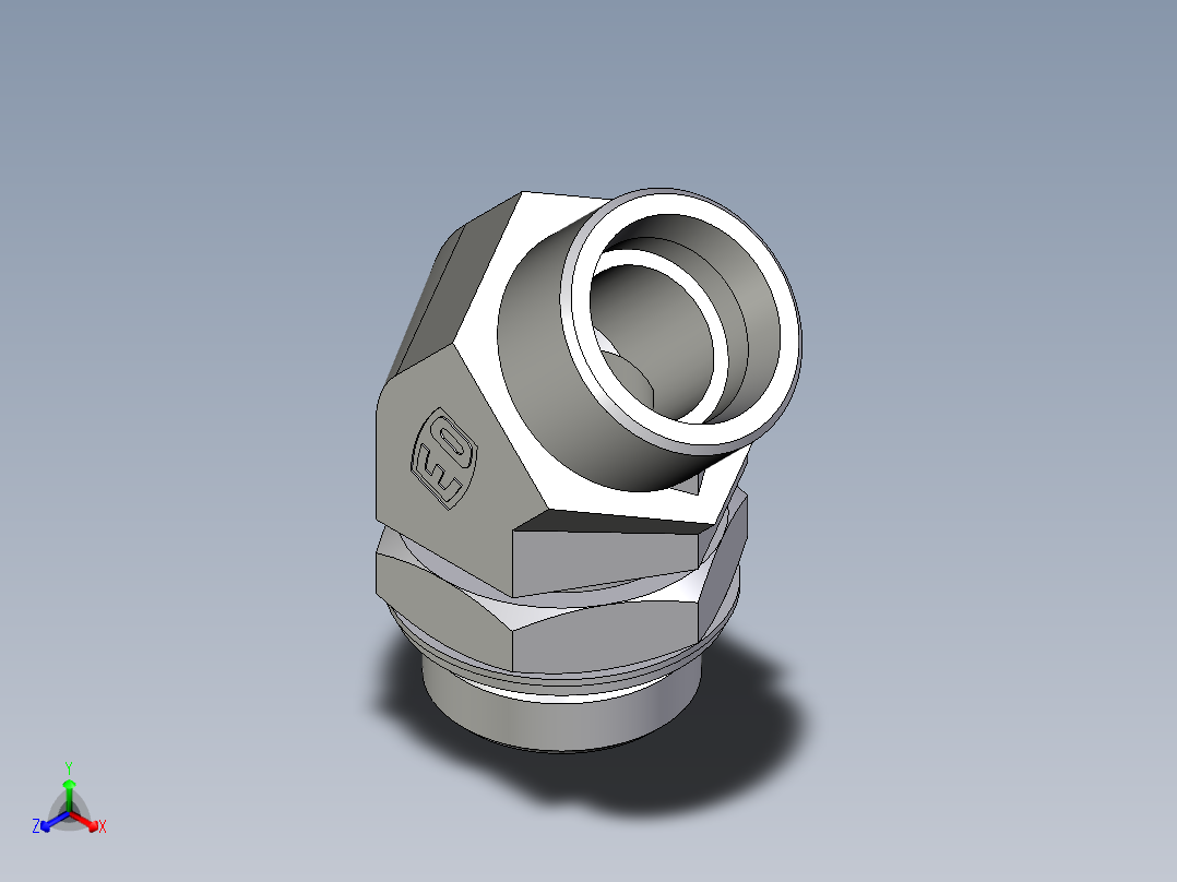 卡套式工业通用硬管接头EO_Adjustable_locknut_45_deg_elbow_VEE30SROMDCF