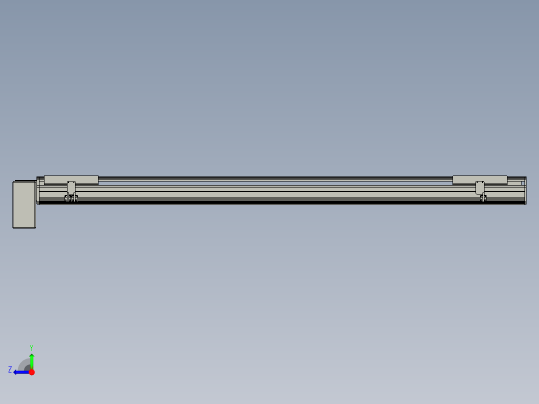 直线模组LHB21-L40-S1700-RD设计图纸右视图