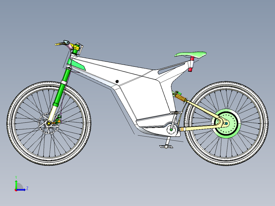 电动自行车VD_BIKE--igs左视图