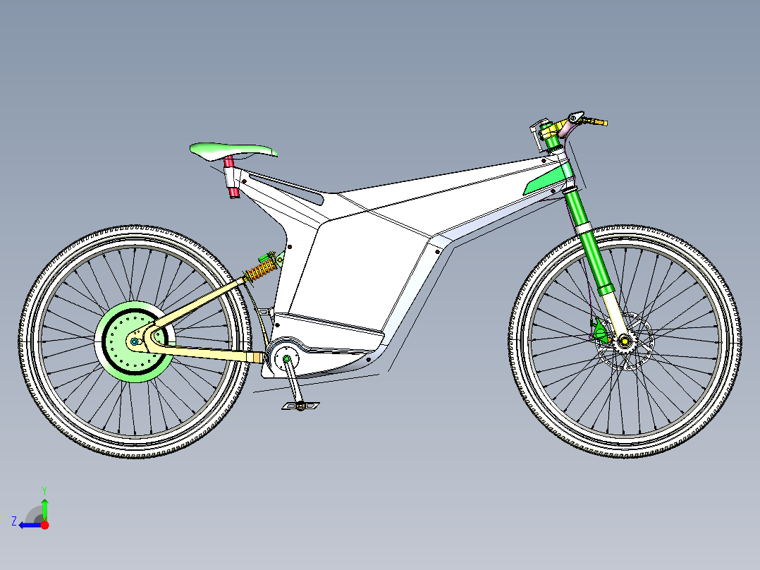 电动自行车VD_BIKE--igs右视图