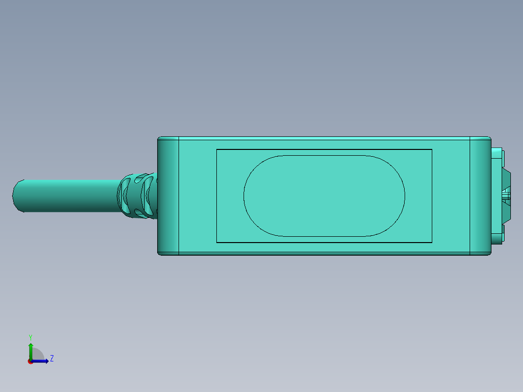 方形光电对射BRTI-S500N左视图