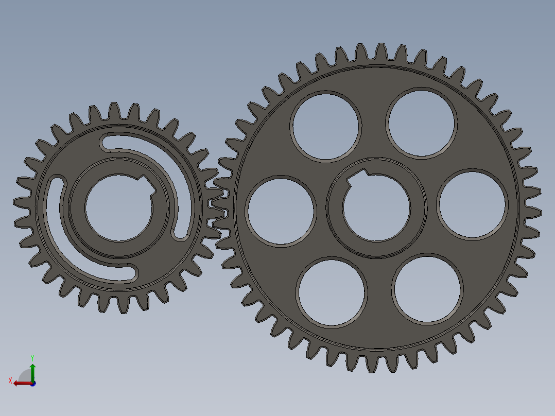 齿轮啮合 (119)后视图