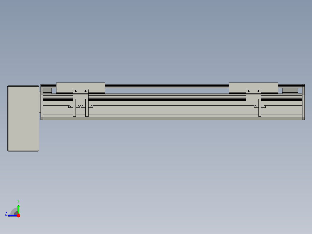 直线模组WG-LHB12-S350-RD设计图纸右视图