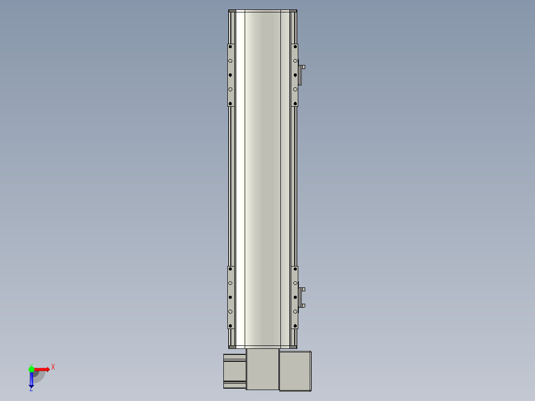 直线模组WG-LHB12-S350-RD设计图纸俯视图