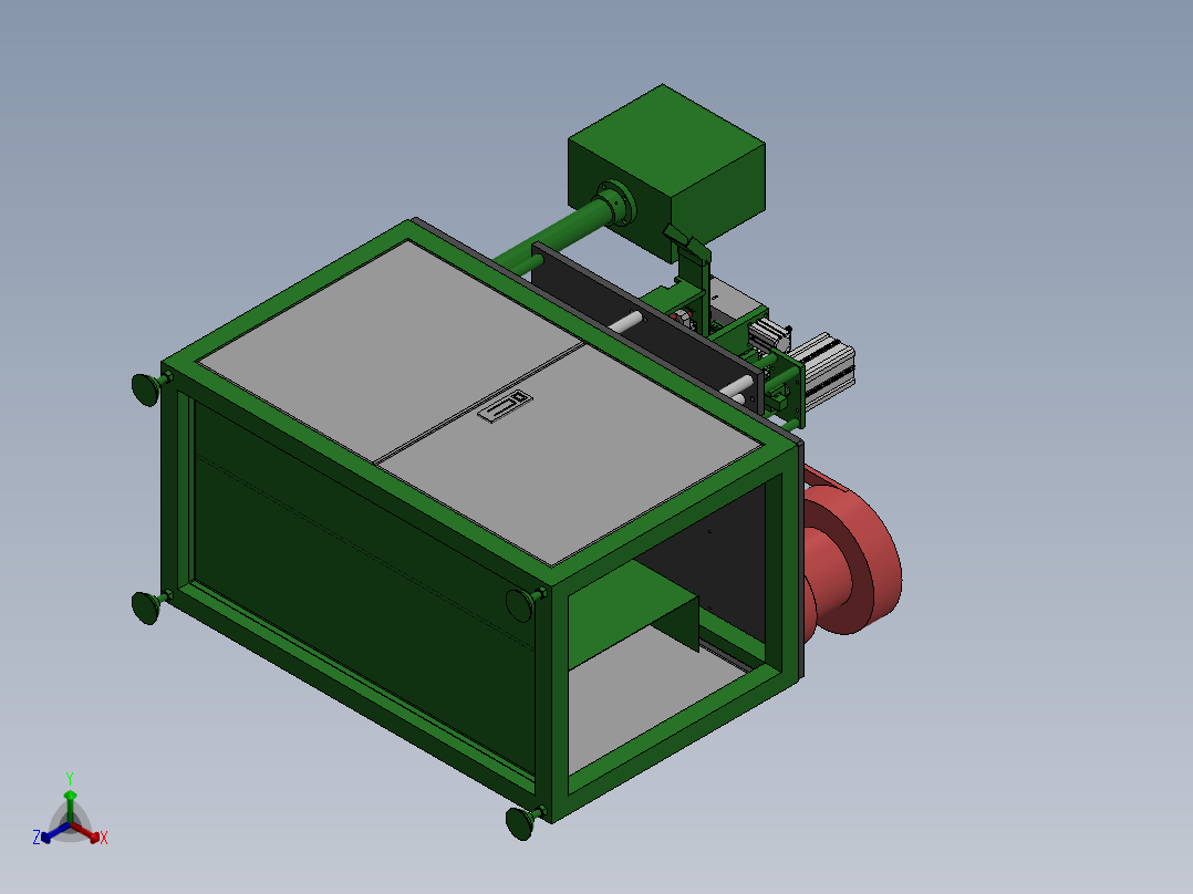 滑板开关端子折弯机正等轴测图