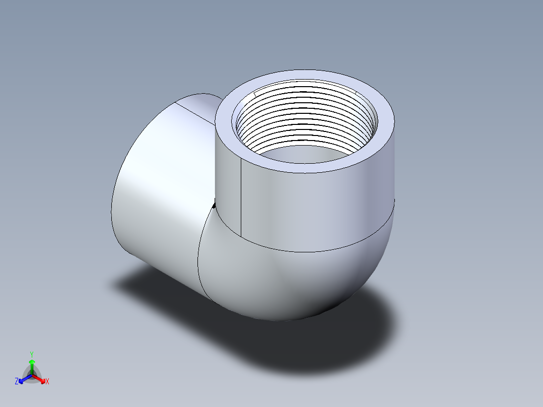 聚氯乙烯配件06-Sch80_90Elbow_SxFPT_807-015 _1.5in正等轴测图