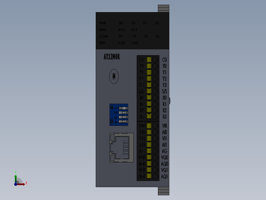 PLC 海威卡AT12M0R前视图