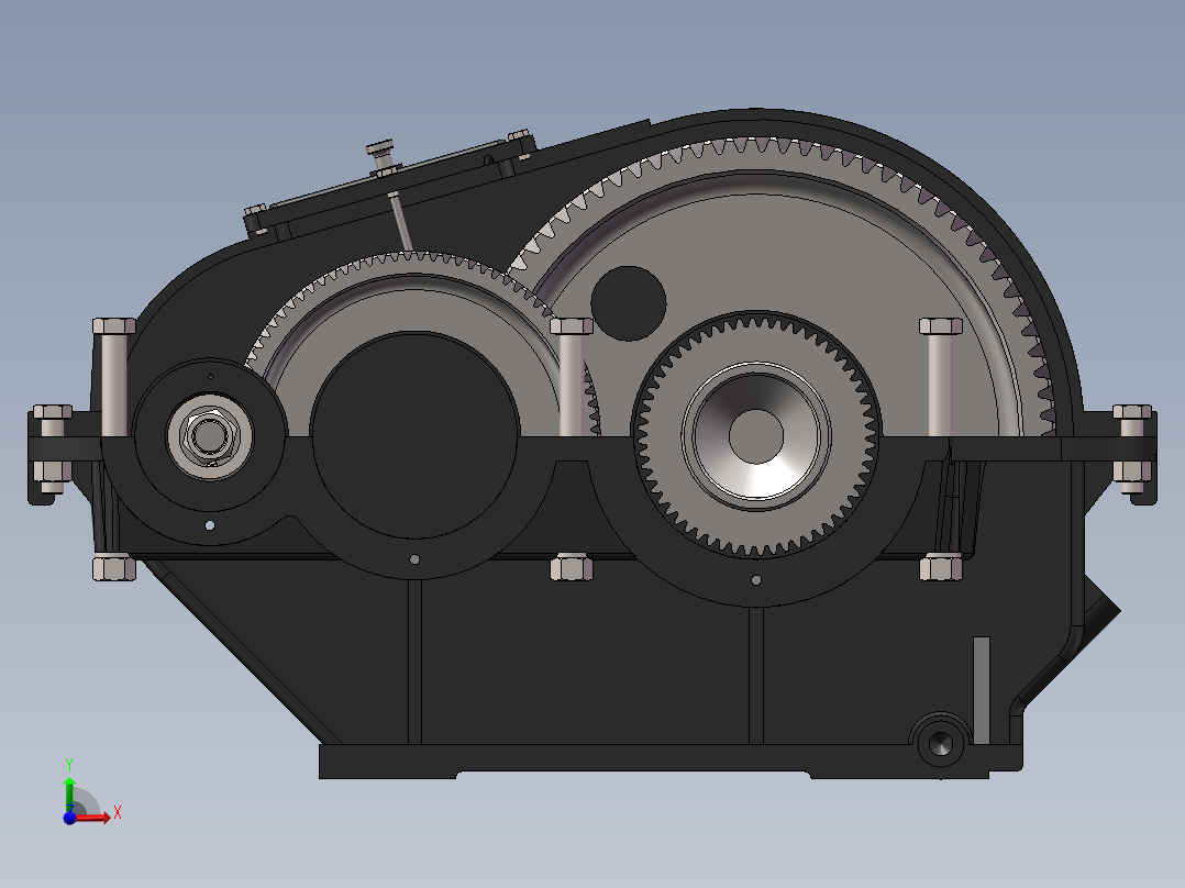 减速器（全套模型图纸）前视图